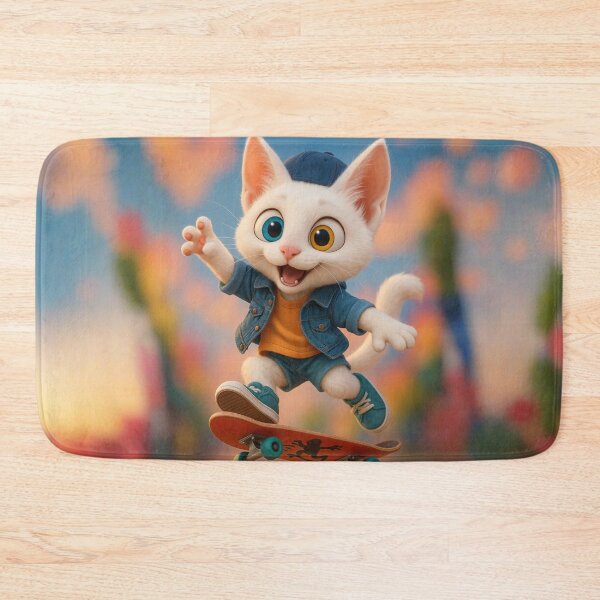 Item preview, Skater Khao Manee Cat designed and sold by Sillytoe.