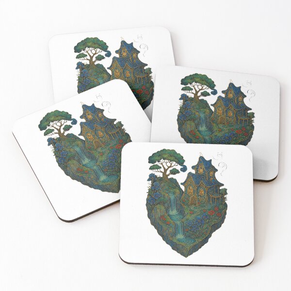 Item preview, Isometric Floating Fantasy Island – Art Nouveau Edition designed and sold by Ewa Miller.