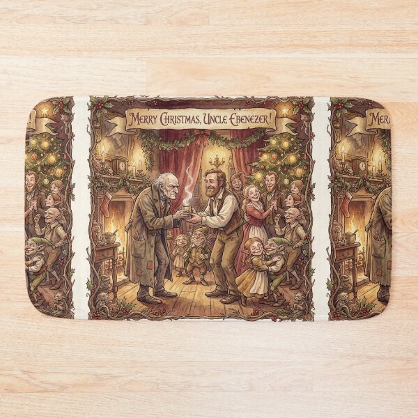 Item preview, Scrooge Family Reconciliation at Christmas Characters from Dickens series illustration watercolor art designed and sold by Vintage Designs +.