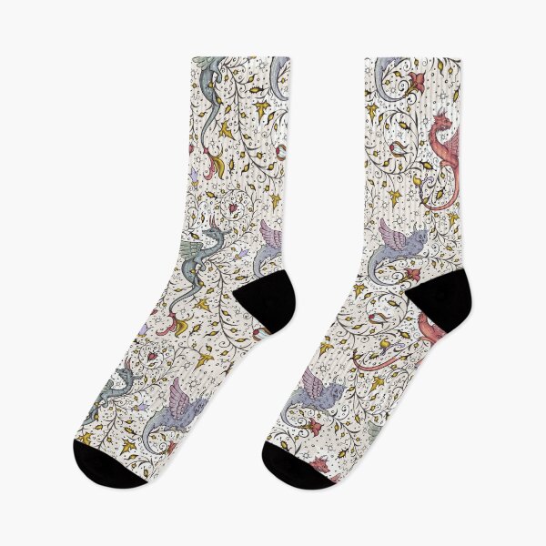 Item preview, Medieval Fantasy Dragons Pattern – Vintage Illuminated Manuscript Style designed and sold by Carftastic.