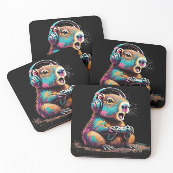 Item preview, Capybara Headphones Gamer designed and sold by GrumpySableye.