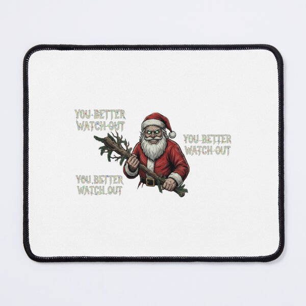 Item preview, You Better Watch Out - Scary Santa designed and sold by Stitch Please.