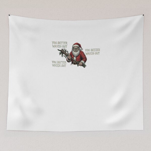 Item preview, You Better Watch Out - Scary Santa designed and sold by Stitch Please.