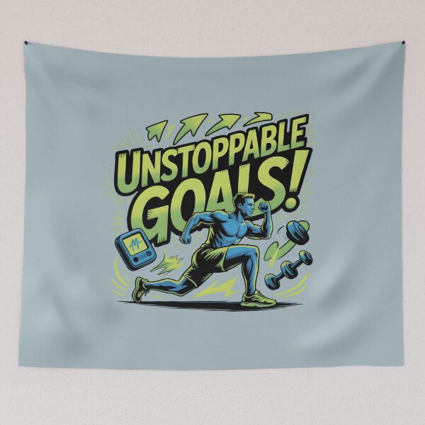 Item preview, Unstoppable Goals Fitness Motivation Graphic Tee – Gym Workout Design designed and sold by InkWeaveShop.