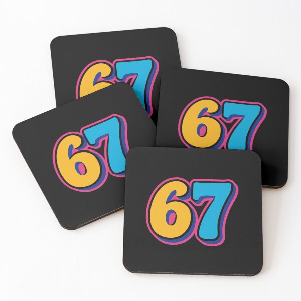 Item preview, 67 Aesthetic Number | Colorful Retro Youth Design  ? Opis: designed and sold by Lunaria Arts.
