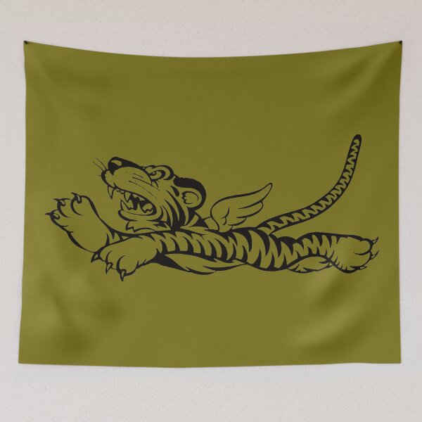 Item preview, Flying Tiger P-40 Emblem (black) designed and sold by warbirdwear.