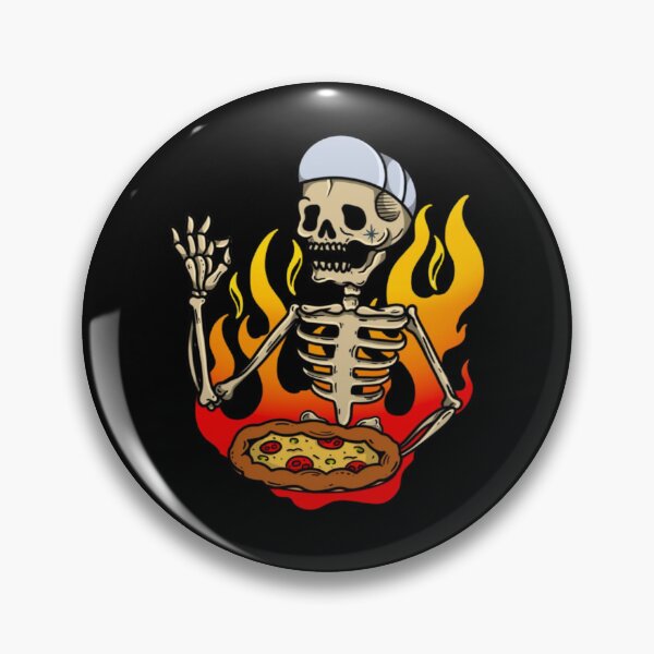 Item preview, Skeleton Pizza Chef Funny Spicy Hot Slice designed and sold by Oniyasha.