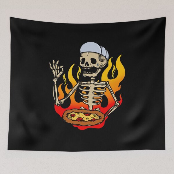 Item preview, Skeleton Pizza Chef Funny Spicy Hot Slice designed and sold by Oniyasha.