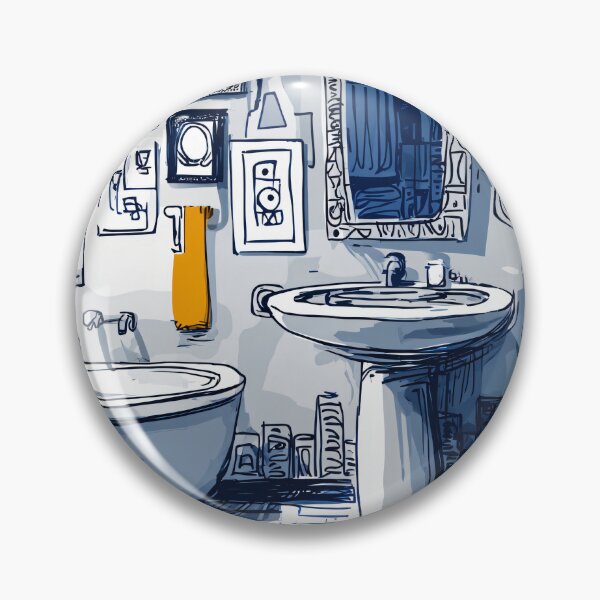 Item preview, An Eclectic Bathroom in Cubism Filled with Art, Vintage Charm and Stylish Design Details designed and sold by OlfactoART Studio.