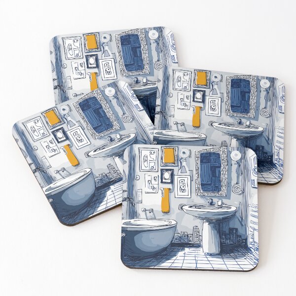 Item preview, An Eclectic Bathroom in Cubism Filled with Art, Vintage Charm and Stylish Design Details designed and sold by OlfactoART Studio.