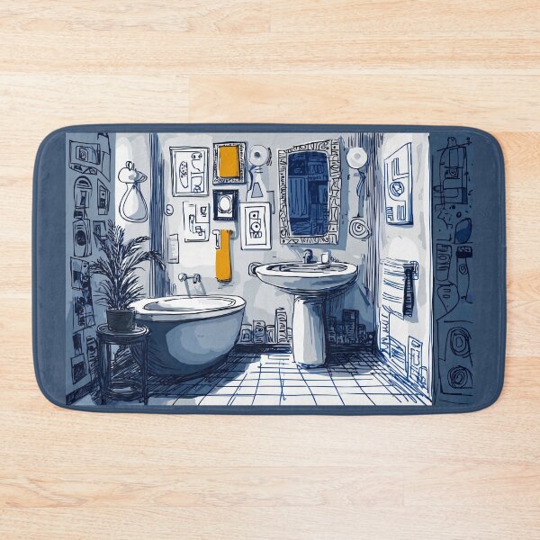 Item preview, An Eclectic Bathroom in Cubism Filled with Art, Vintage Charm and Stylish Design Details designed and sold by OlfactoART Studio.