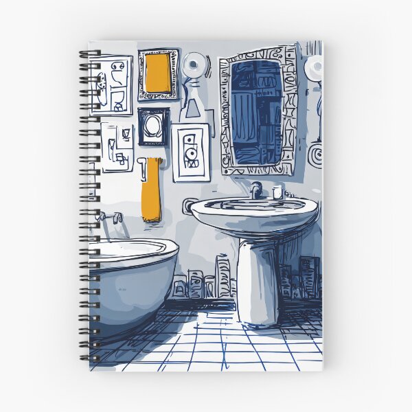 Item preview, An Eclectic Bathroom in Cubism Filled with Art, Vintage Charm and Stylish Design Details designed and sold by OlfactoART Studio.