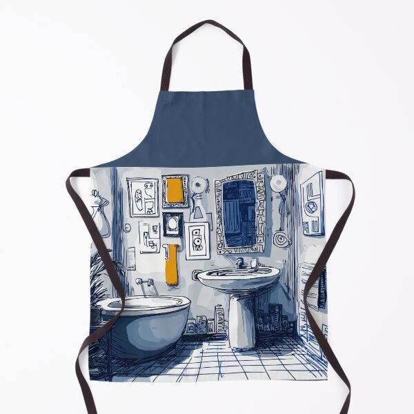 Item preview, An Eclectic Bathroom in Cubism Filled with Art, Vintage Charm and Stylish Design Details designed and sold by OlfactoART Studio.