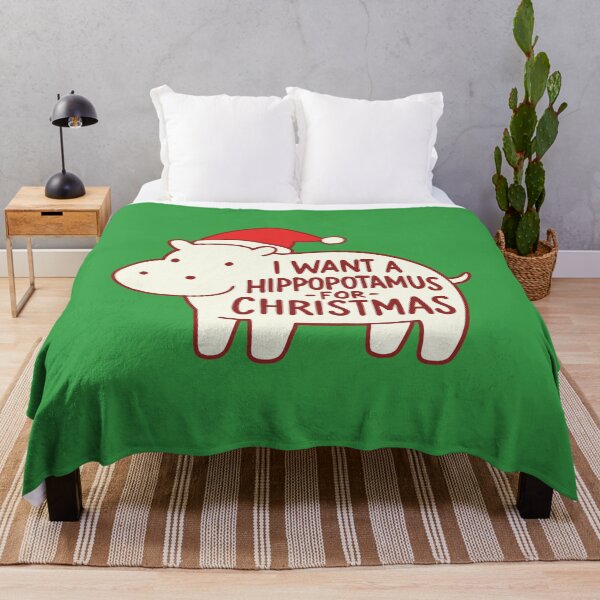 Item preview, I Want a Hippopotamus For Christmas Hippo Cute Santa Hat Animal designed and sold by purrfecute.