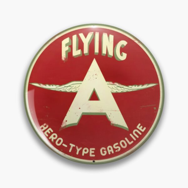 Item preview, Flying A HERO-TYPE GASOLINE- Metal Sign image designed and sold by WhiteShirtGuy.
