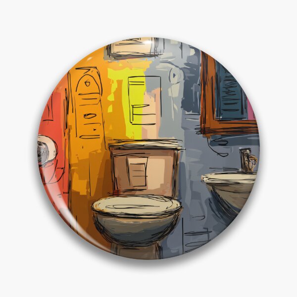 Item preview, A Bold and Playful Bathroom in Color Celebrating Everyday Spaces with Artful Energy designed and sold by OlfactoART Studio.