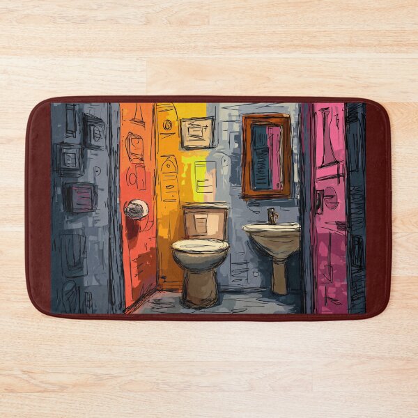 Item preview, A Bold and Playful Bathroom in Color Celebrating Everyday Spaces with Artful Energy designed and sold by OlfactoART Studio.
