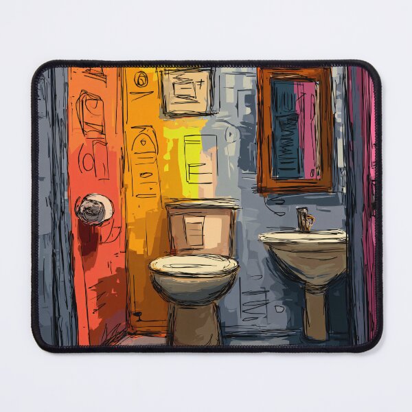 Item preview, A Bold and Playful Bathroom in Color Celebrating Everyday Spaces with Artful Energy designed and sold by OlfactoART Studio.