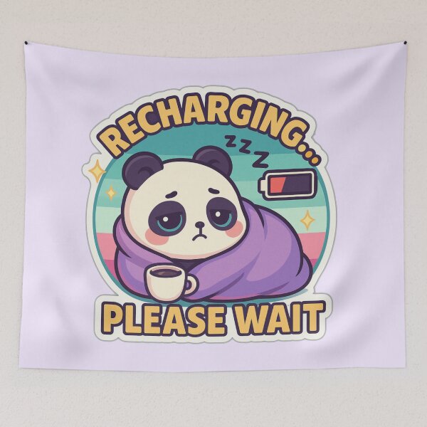 Item preview, Social Battery Low Sleepy Panda Coffee designed and sold by Dreamy Panda Studio .
