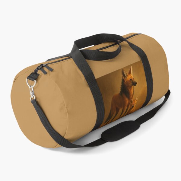 Item preview, Maned Wolf Mother and Cub – Subtle Geometric Wildlife Art designed and sold by GeoWild Designs.