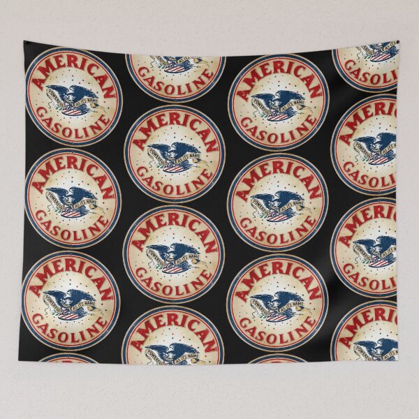 Item preview, AMERICAN GASOLINE - Metal Sign image designed and sold by WhiteShirtGuy.