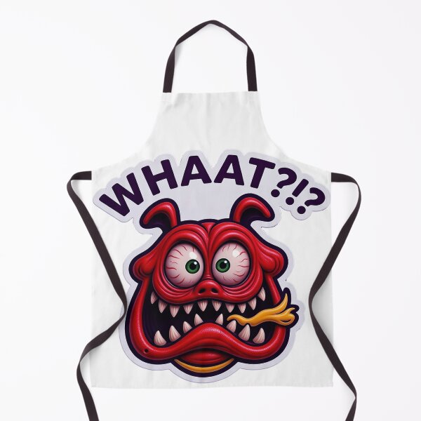 Item preview, Hyper-Realistic Shocked Red Monster WHAAAT?! Vinyl Sticker Prompt for AI Generators designed and sold by ARTCREATESHOP.