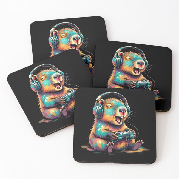 Item preview, Capybara Gamer Vibes – Funny Video Game Design designed and sold by GrumpySableye.