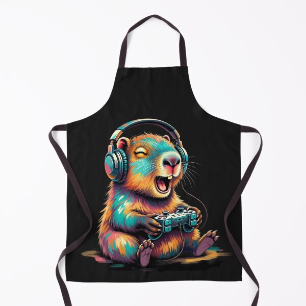 Item preview, Capybara Gamer Vibes – Funny Video Game Design designed and sold by GrumpySableye.