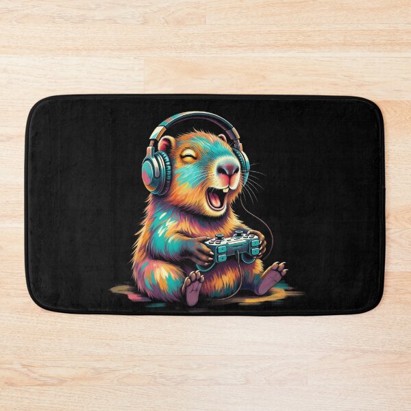 Item preview, Capybara Gamer Vibes – Funny Video Game Design designed and sold by GrumpySableye.