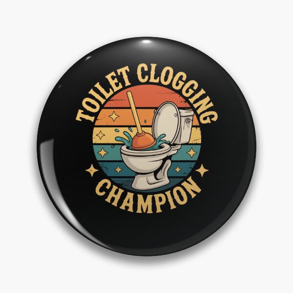 Item preview, Toilet Clogging Champion Funny Bathroom designed and sold by MooonTees.