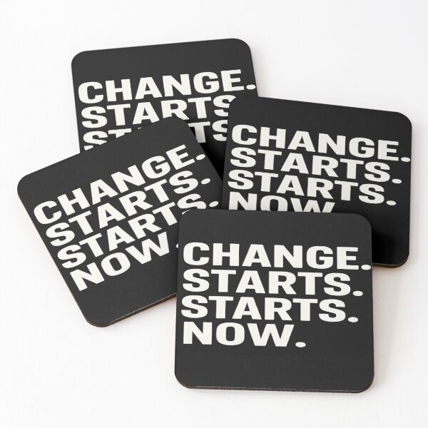 Item preview, Change Starts Now Motivation Typography Quote Tee designed and sold by Amazing-Shop5T.