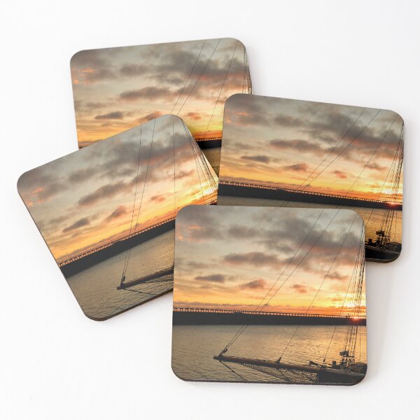 Item preview, Sunrise in Northumberland with Silhouetted Tall Ship designed and sold by Violaman.