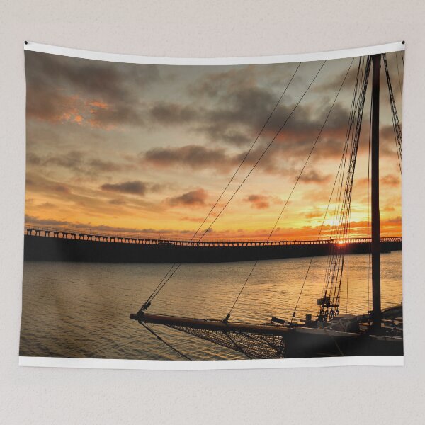 Item preview, Sunrise in Northumberland with Silhouetted Tall Ship designed and sold by Violaman.