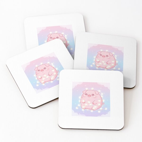 Item preview, Cute kawaii pink pig wrapped in christmas lights  designed and sold by mayatA-rt.