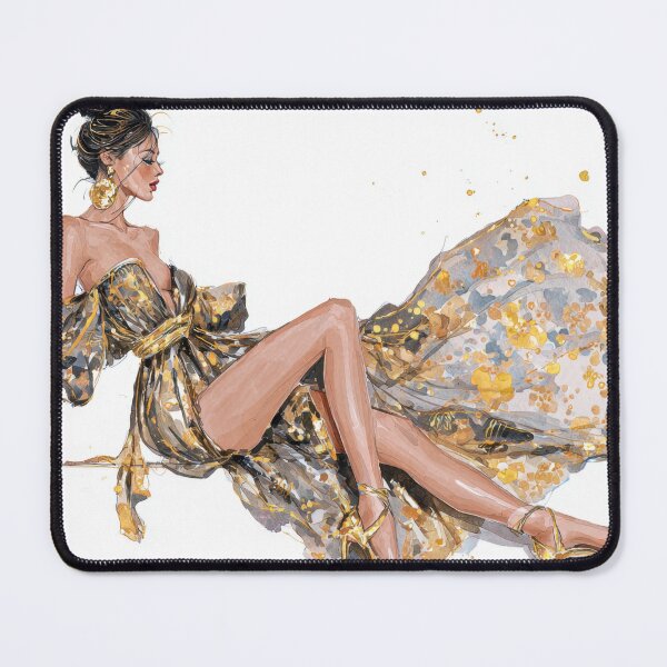Item preview, Woman in dress seated against wall designed and sold by anytka.