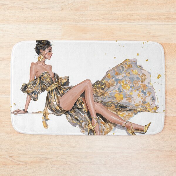 Item preview, Woman in dress seated against wall designed and sold by anytka.