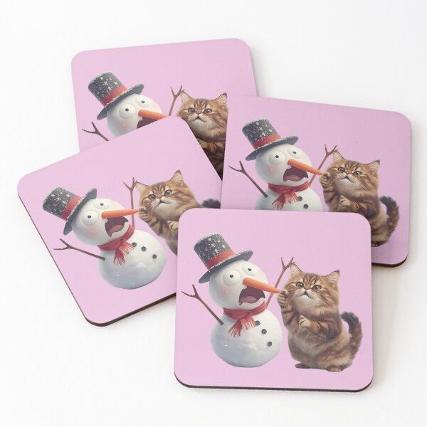 Item preview, Cat vs. Snowman – Christmas Chaos designed and sold by EchopawCo.