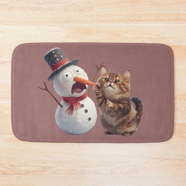 Item preview, Cat vs. Snowman – Christmas Chaos designed and sold by EchopawCo.