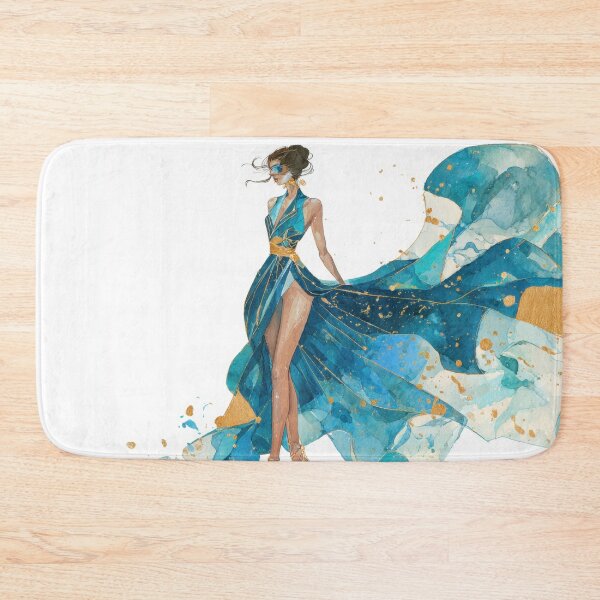 Item preview, Fashion design of a blue dress designed and sold by anytka.