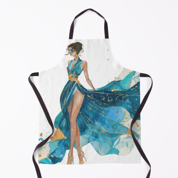 Item preview, Fashion design of a blue dress designed and sold by anytka.