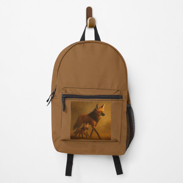Item preview, Maned Wolf and Cub – Kindred Wildlife Bond in Warm Geometric Style designed and sold by GeoWild Designs.