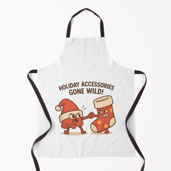 Item preview, Santa Hat vs Christmas Stocking – Funny Holiday Accessories Tug-of-War Cartoon designed and sold by Sitred123.