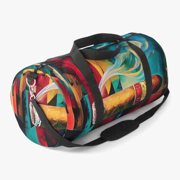 Item preview, A Surreal Smoking Cigar with Swirling Smoke, Bold Colors and Dynamic Geometric Energy designed and sold by OlfactoART Studio.