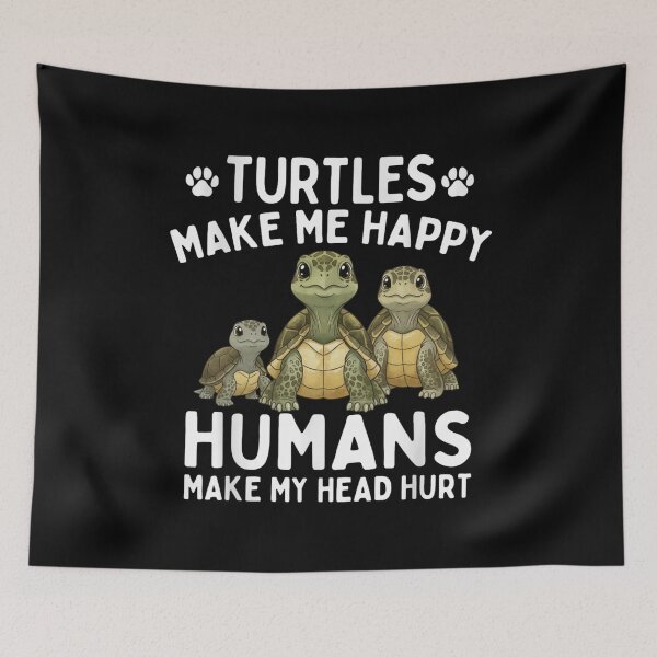 Item preview, Turtles Make Me Happy Humans Make My Head Hurt Turtle Lover designed and sold by Gogetgiggles.