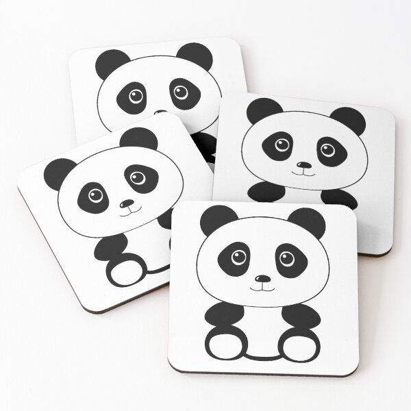 Item preview, Cute Cartoon Panda – Minimal Black & White Animal Design designed and sold by DreamPixelPrint.