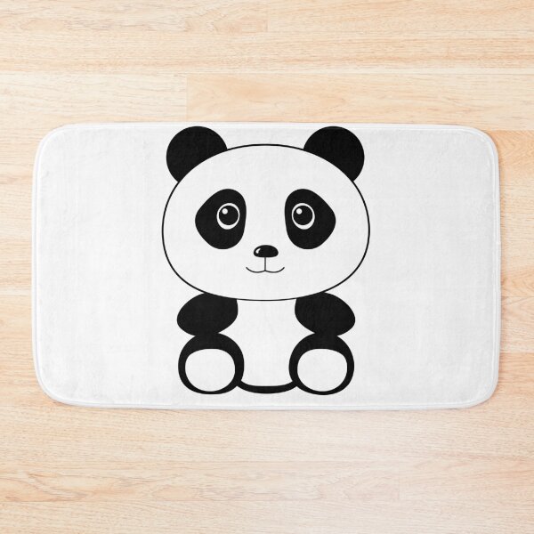 Item preview, Cute Cartoon Panda – Minimal Black & White Animal Design designed and sold by DreamPixelPrint.