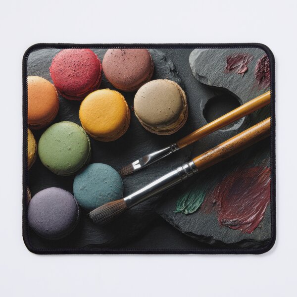 Item preview, Colorful macarons on a slate plate designed and sold by anytka.