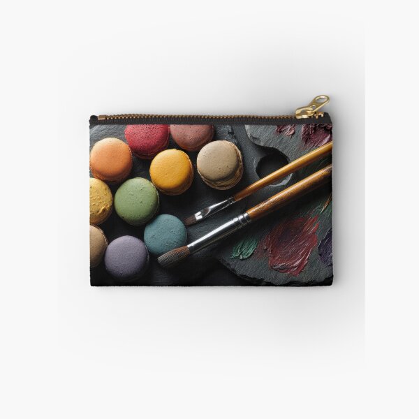 Item preview, Colorful macarons on a slate plate designed and sold by anytka.