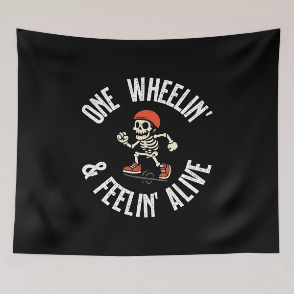 Item preview, Copy of One Wheelin’ & Feelin’ Alive – Skeleton Rider Mascot Design 2 designed and sold by My Cool Store.