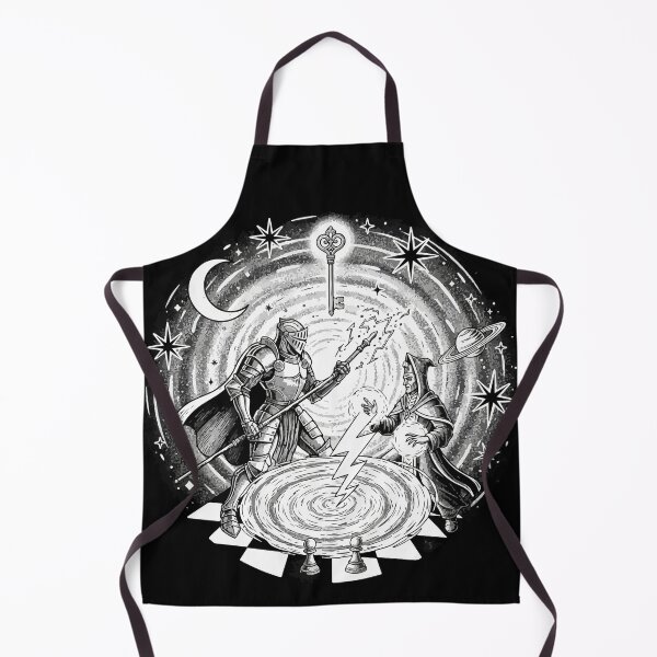 Item preview, space chess - Warrior and wizard playing chess in space designed and sold by Prtina.